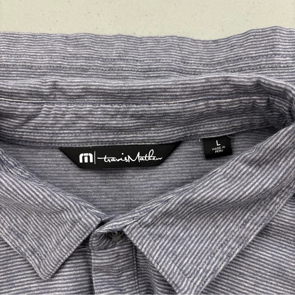 Travis Mathew Men Golf Polo Short Sleeve Shirt L Cotton Modal Embroidered FLAW - Picture 5 of 9